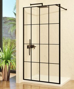 FRIDA black walk-in zuhanyfal