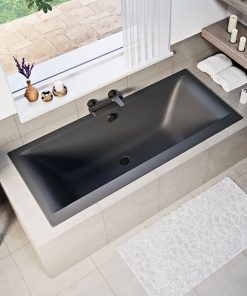 Petra lux slim matt antracit egyenes kád